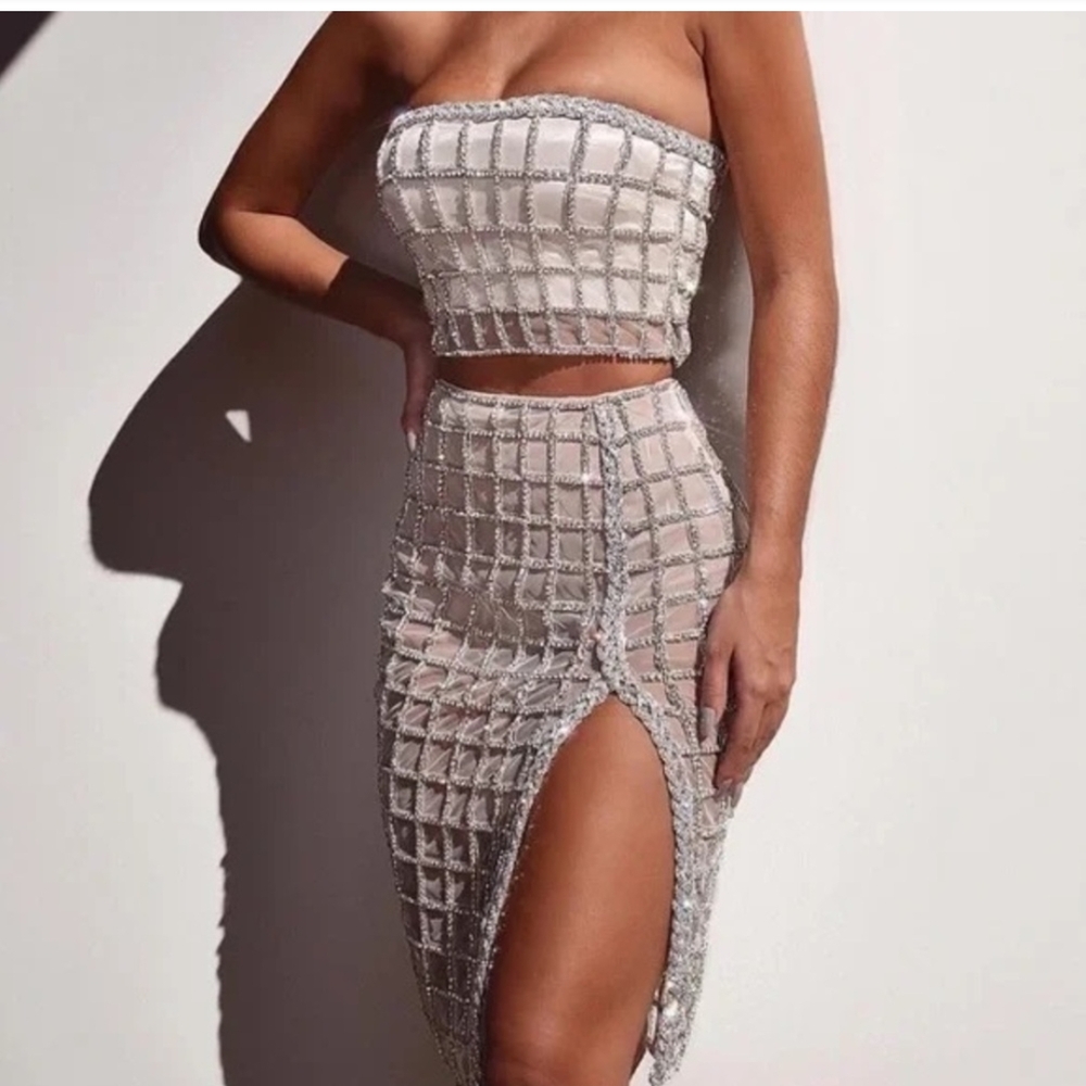 Meshki Daniella Two-Piece BeadedDress